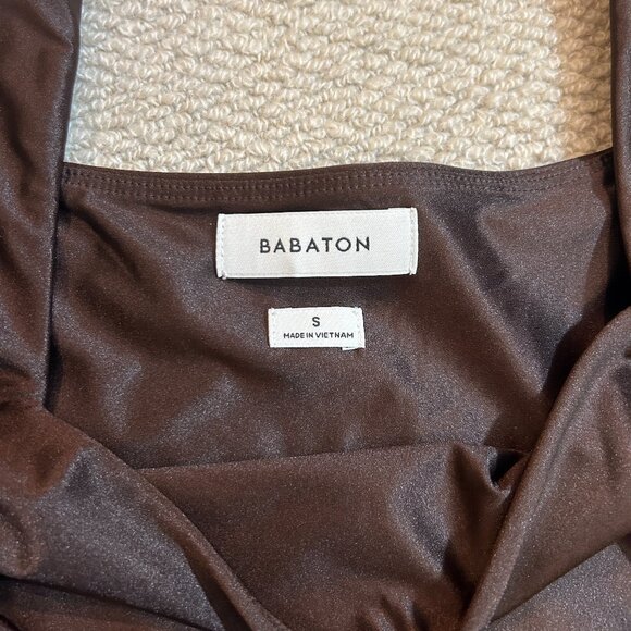 Babaton shiny cocoa brown bodysuit - Picture 1 of 3